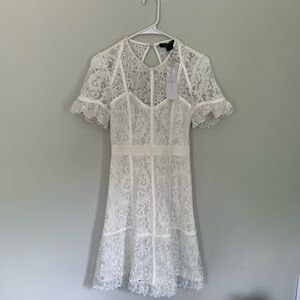 French Connection White Lace Dress